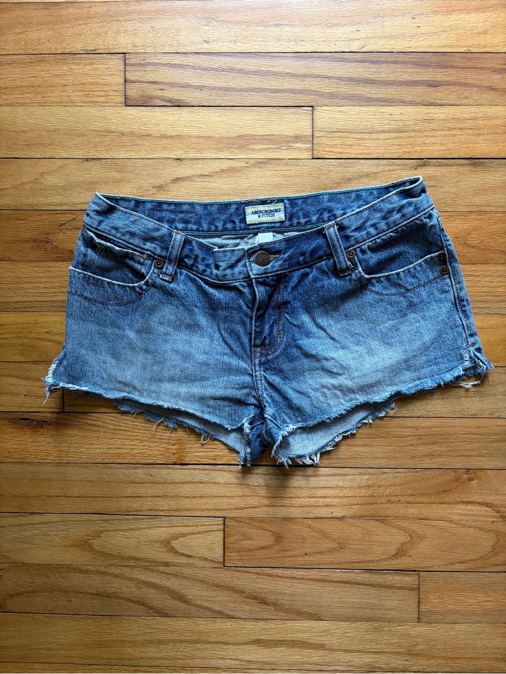 Vintage Y2K 2003 Abercrombie & Fitch Women's Distressed Denim Cutoff Shorts